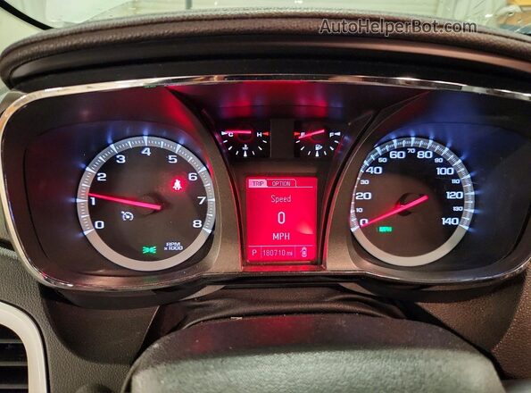 2GKFLUE32G6210925 2016 GMC TERRAIN White Вид щитка приладів
