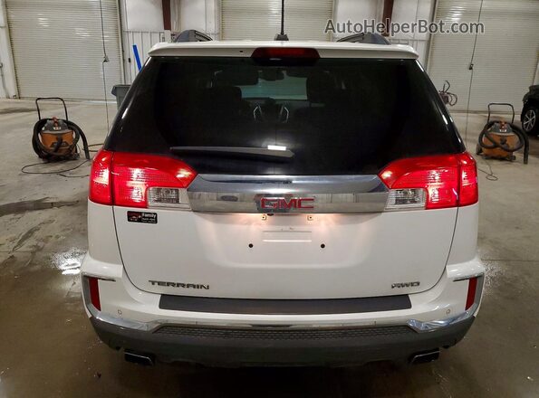 2GKFLUE38G6221380 2016 GMC TERRAIN Белый Вид сзади