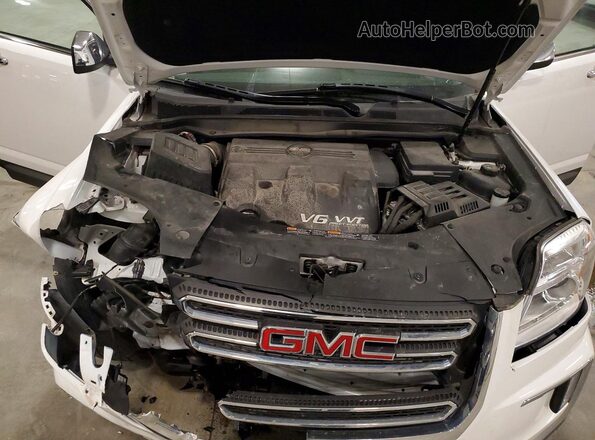 2GKFLUE38G6221380 2016 GMC TERRAIN Белый Вид подкапотного пространства