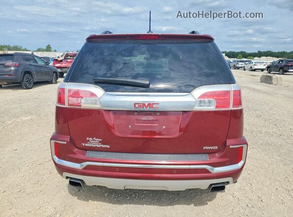 2GKFLVE34G6311485 2016 GMC TERRAIN Красный Вид сзади
