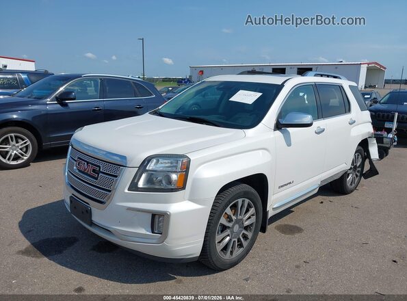 2GKFLVE39H6303237 2017 GMC TERRAIN White Vista tres cuartos delantera izquierda