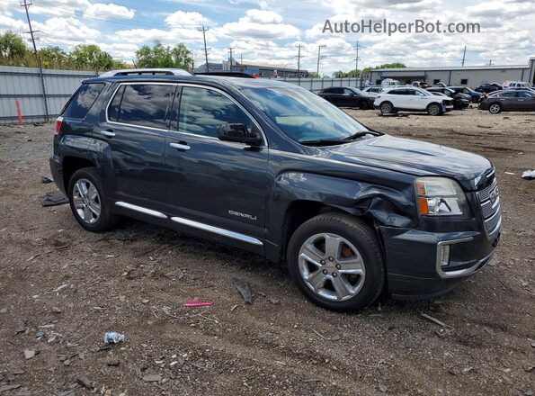 2GKFLVEK2H6143516 2017 GMC TERRAIN Gray Delantero derecho