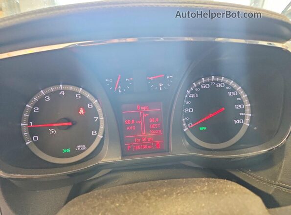 2GKFLVEKXG6191425 2016 GMC TERRAIN Black Instrument cluster view