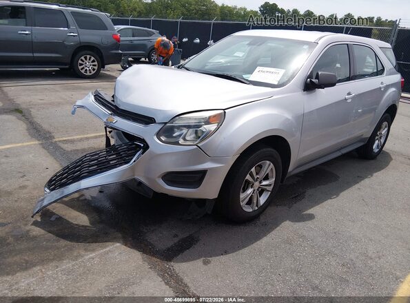 2GNALBEK5H1554613 2017 CHEVROLET EQUINOX Silver წინა მარცხენა ხედი სამი მეოთხედიდან