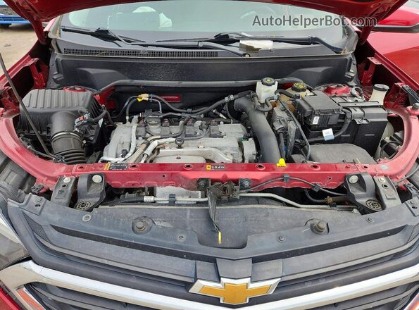 2GNAXKEX2J6215235 2018 CHEVROLET EQUINOX Maroon ძრავის განყოფილების ხედი