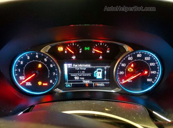 2GNAXSEV1J6226225 2018 CHEVROLET EQUINOX Черный Вид щитка приборов