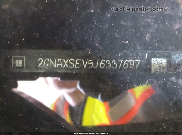 2GNAXSEV5J6337697 2018 CHEVROLET EQUINOX Black Вид підкапотного простору