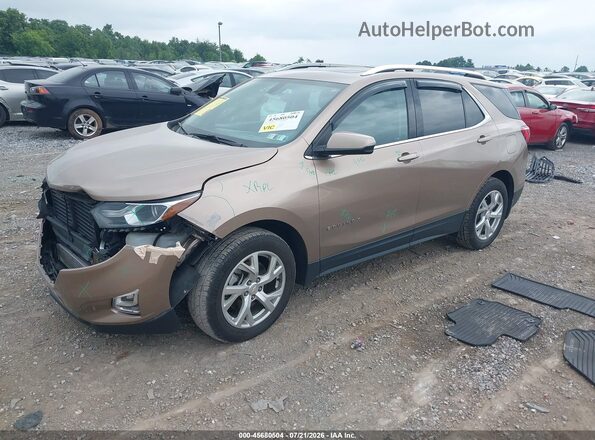 2GNAXTEX9J6162443 2018 CHEVROLET EQUINOX Tan წინა მარცხენა ხედი სამი მეოთხედიდან