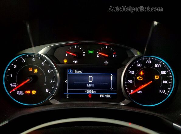 2GNAXUEV2K6162869 2019 CHEVROLET EQUINOX Синий Вид щитка приборов