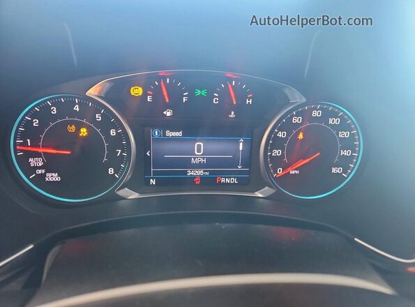 2GNAXUEVXM6136460 2021 CHEVROLET EQUINOX Синий Вид щитка приборов