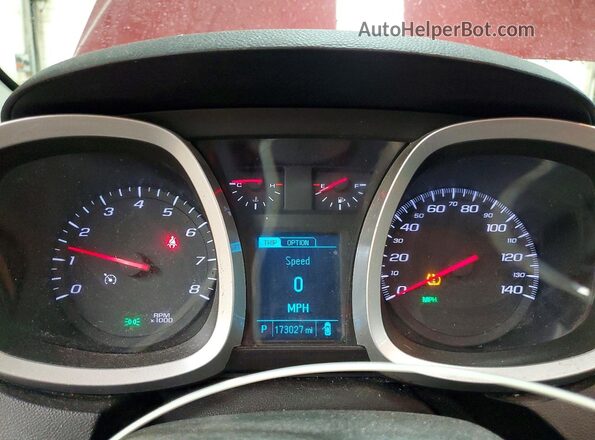 2GNFLFEK3G6334787 2016 CHEVROLET EQUINOX Burgundy Սարքավորումների վահանակի տեսք