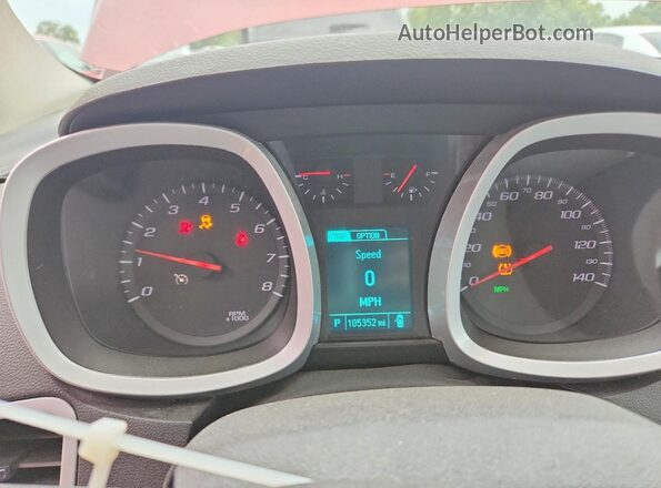 2GNFLFEK7G6227841 2016 CHEVROLET EQUINOX Burgundy ხელსაწყოთა პანელის ხედი