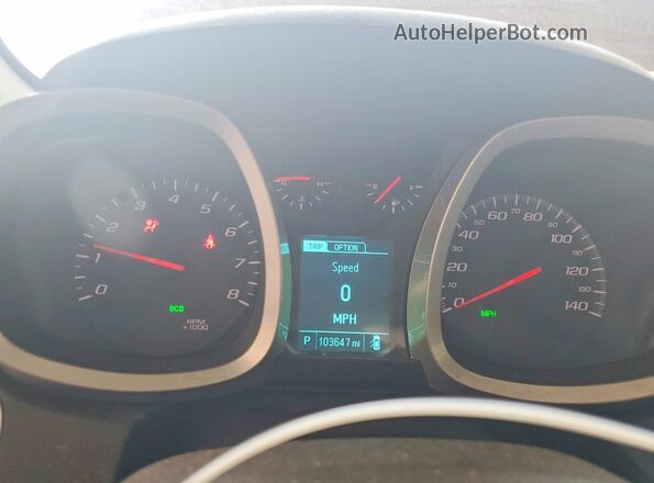 2GNFLFEKXG6136563 2016 CHEVROLET EQUINOX Maroon Instrument cluster view