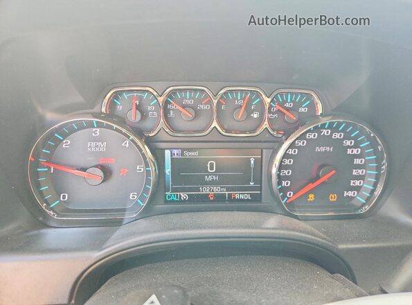 2GTV2MEC6K1104395 2019 GMC SIERRA White Instrument cluster view