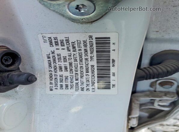 2HGFC1E34JH643248 2018 HONDA CIVIC White Widok komory silnika