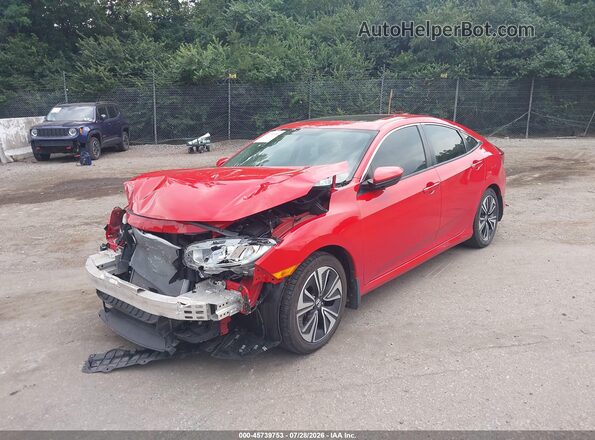 2HGFC1E38HH633302 2017 HONDA CIVIC Red Przód lewy