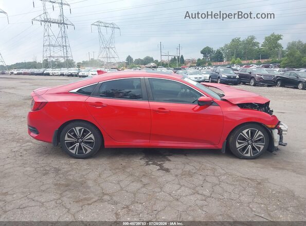 2HGFC1E38HH633302 2017 HONDA CIVIC Red Widok wnętrza z tyłu