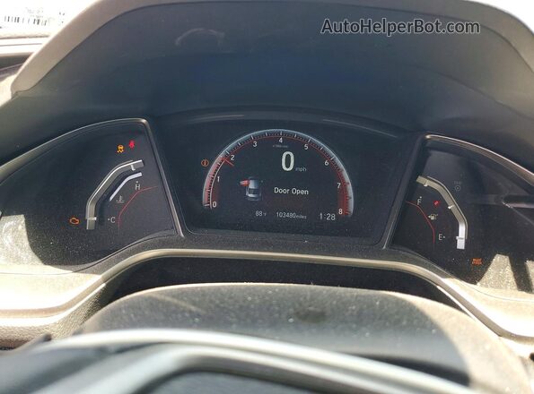 2HGFC1E50HH701609 2017 HONDA CIVIC Black Widok zestawu wskaźników