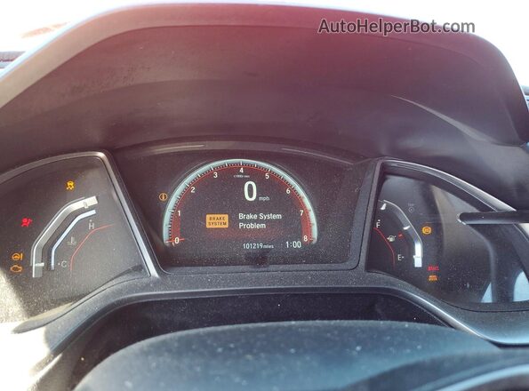2HGFC1E50JH700787 2018 HONDA CIVIC Red Instrument cluster view