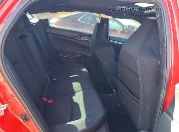 2HGFC1E50JH700787 2018 HONDA CIVIC Red Rear seats view