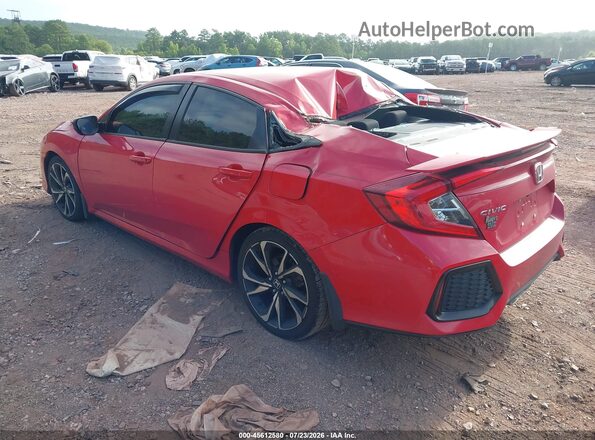 2HGFC1E50JH700790 2018 HONDA CIVIC Red Trasero izquierdo