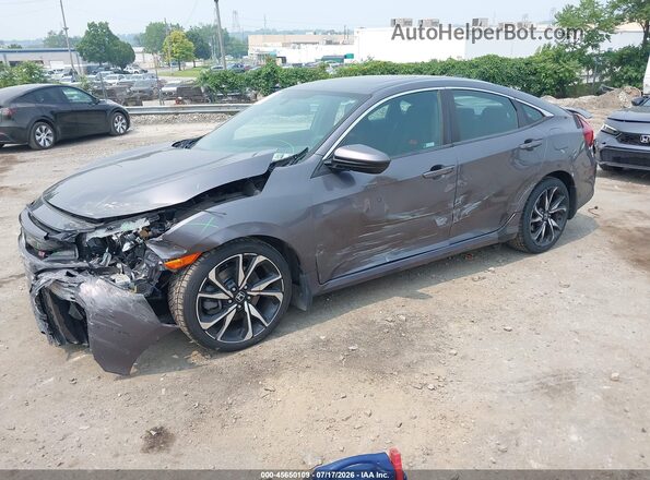 2HGFC1E50JH708761 2018 HONDA CIVIC Gray წინა მარცხენა ხედი სამი მეოთხედიდან