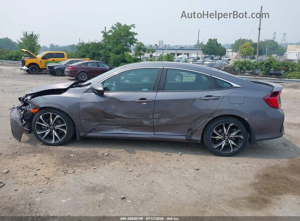 2HGFC1E50JH708761 2018 HONDA CIVIC Gray უკანა სალონის ხედი