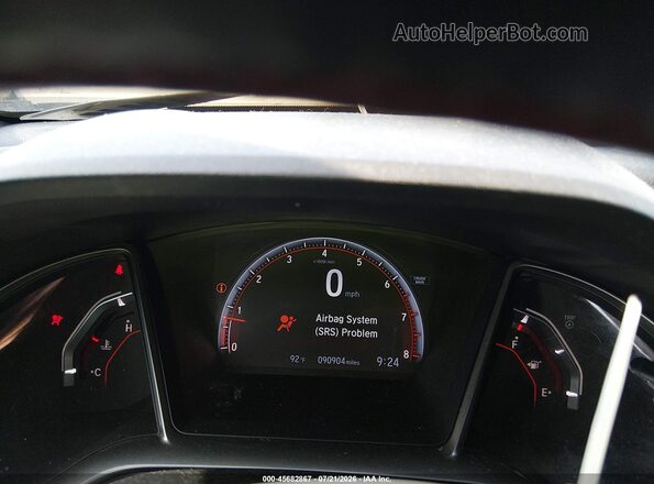 2HGFC1E50KH705358 2019 HONDA CIVIC Black Widok tylnych siedzeń