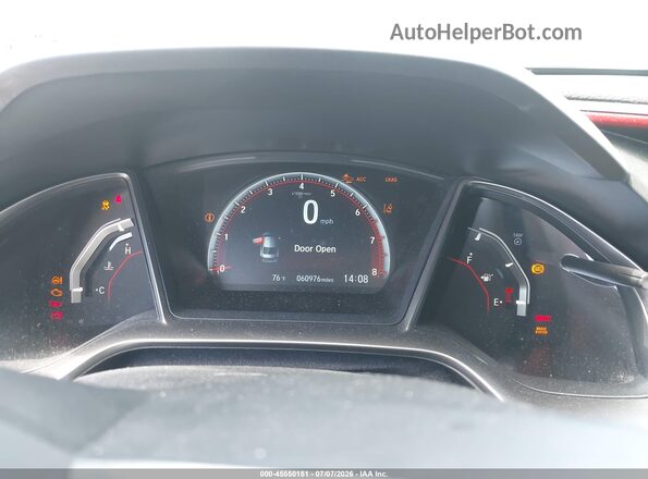 2HGFC1E50LH706690 2020 HONDA CIVIC Red Widok tylnych siedzeń