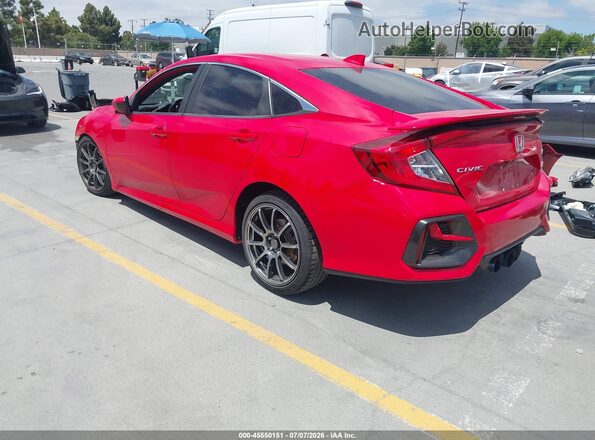 2HGFC1E50LH706690 2020 HONDA CIVIC Red Tył lewy