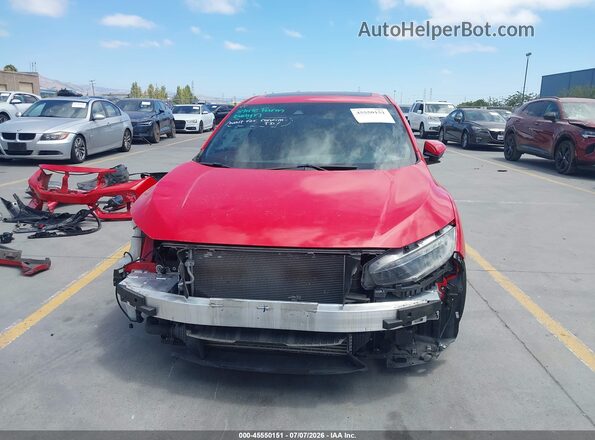 2HGFC1E50LH706690 2020 HONDA CIVIC Red Widok wnętrza z tyłu