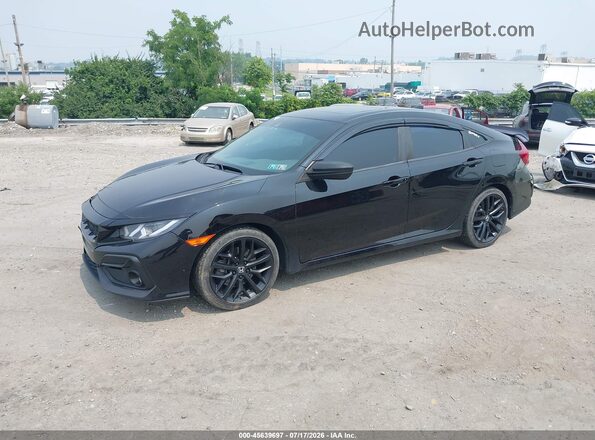 2HGFC1E50LH708133 2020 HONDA CIVIC Black Vista tres cuartos delantera izquierda