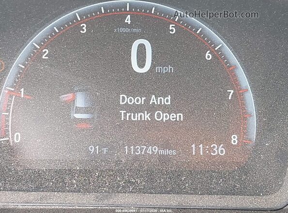 2HGFC1E50LH708133 2020 HONDA CIVIC Black Vista interior de 360 grados