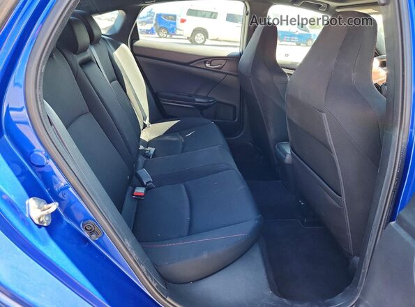 2HGFC1E52JH704713 2018 HONDA CIVIC Blue უკანა სავარძლების ხედი