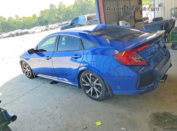 2HGFC1E53JH703764 2018 HONDA CIVIC Blue Հետևի ձախ