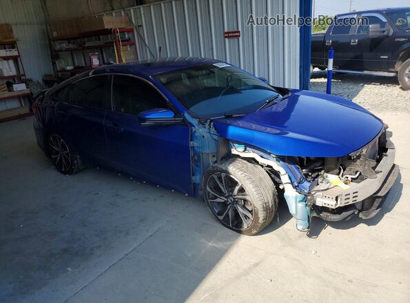 2HGFC1E53JH703764 2018 HONDA CIVIC Blue Առջևի աջ