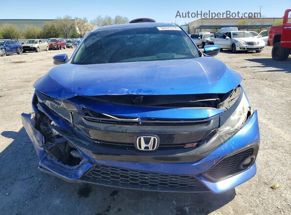 2HGFC1E54JH705734 2018 HONDA CIVIC Синий Вид спереди