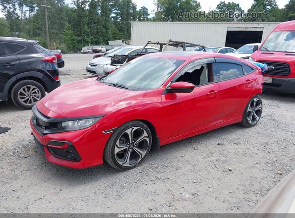 2HGFC1E54JH706169 2018 HONDA CIVIC Red Front left