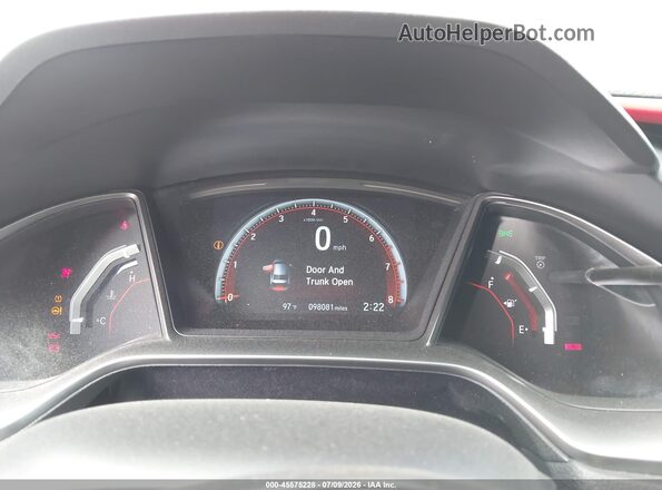 2HGFC1E54JH706169 2018 HONDA CIVIC Red Rear seats view