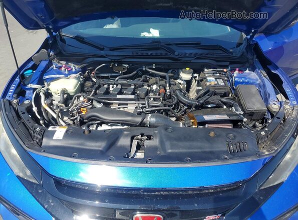 2HGFC1E54JH708200 2018 HONDA CIVIC Blue Вид задньої частини салону