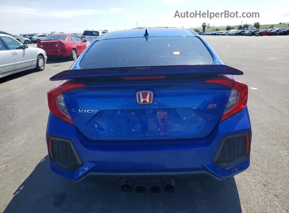 2HGFC1E54JH708200 2018 HONDA CIVIC Blue Вид ззаду