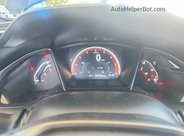 2HGFC1E54JH708200 2018 HONDA CIVIC Blue Вид щитка приладів