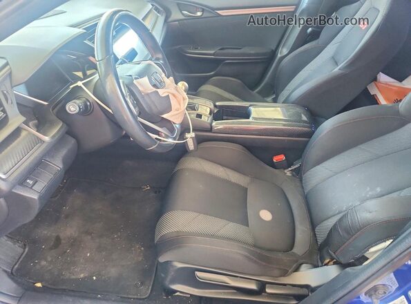 2HGFC1E54JH708200 2018 HONDA CIVIC Blue Вид салону спереду