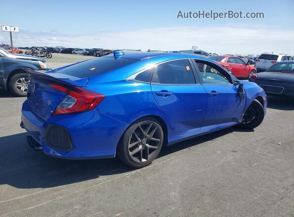 2HGFC1E54JH708200 2018 HONDA CIVIC Blue Задня права чверть