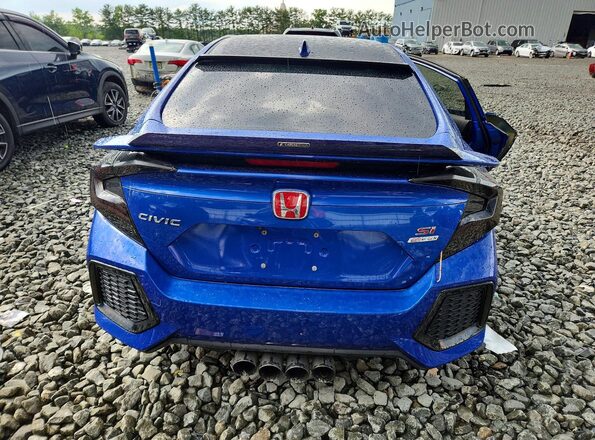 2HGFC1E54KH703886 2019 HONDA CIVIC Blue Вид ззаду