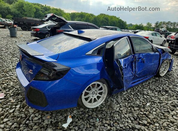 2HGFC1E54KH703886 2019 HONDA CIVIC Blue Задня права чверть