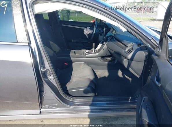 2HGFC1E54KH708179 2019 HONDA CIVIC Gray Вид салону спереду