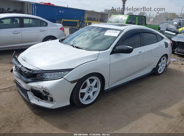 2HGFC1E54LH707633 2020 HONDA CIVIC White Vista tres cuartos delantera izquierda