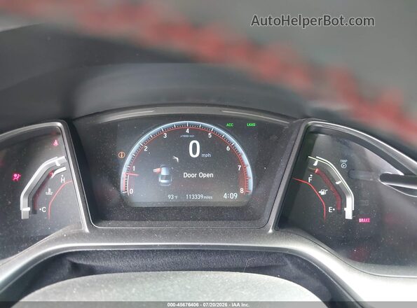 2HGFC1E54LH707633 2020 HONDA CIVIC White Vista de los asientos traseros