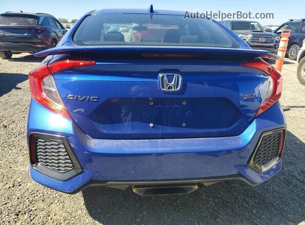 2HGFC1E55JH702194 2018 HONDA CIVIC Blue Вид ззаду